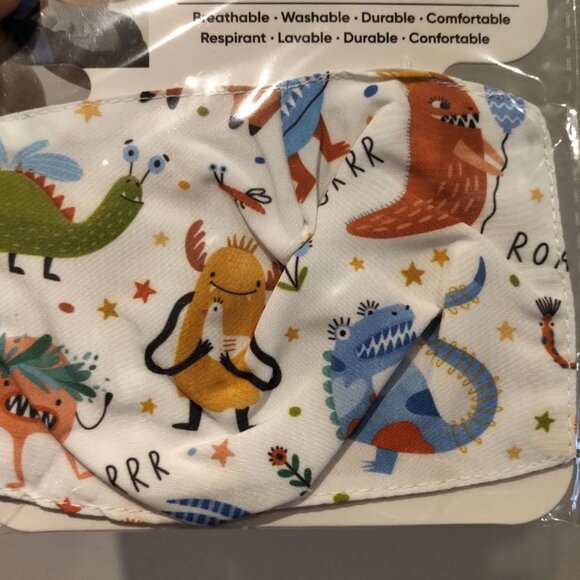 NWT LOT 3 Kids Reusable Masks Children mask printed 2 layers %100 Cotton inside - Picture 5 of 16